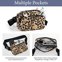 3d Full Design Hawaii Life Puakenikeni Leopard Print Vintage Waist Belt Zipper Bags Fanny Pack Men Ladies Crossbody Chest Bag