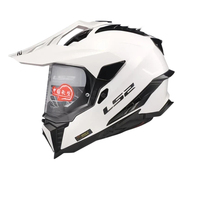 Casque de moto professionnel LS2 MX701 en fibre de carbone à double visière, nouveaux casques de motocross, casque moto en fibre de verre avec boîte en mousse