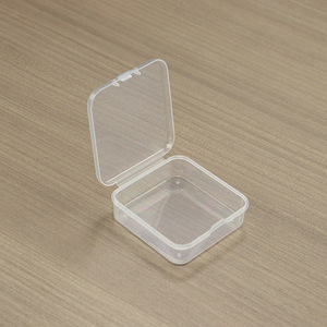 Transparent Square Plastic <b>Storage</b> <b>Box</b> With Lid For Jewelry And Small Parts PP <b>Material</b> Desktop Organizer - Product Image 3