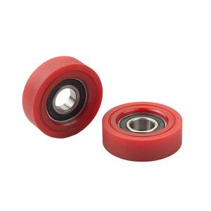 PU6818-4 küçük kasnak tekerlek rulman kauçuk kaplı PU rulo <span class=keywords><strong>608z</strong></span> 626 6200 6202 681zz 1.5x8x4mm POM poliüretan - Product Image 6
