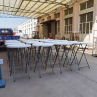 Table ronde pliante en plastique, tables à cocktails pour les dîners en plein air, les fêtes, les événements, la location