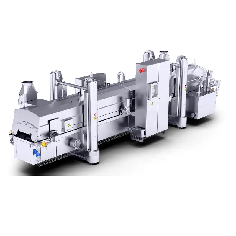 Food Grade Continue Gas Friteuse Chips Continue Friteuse Yam Chips Automatische Frituren Machine