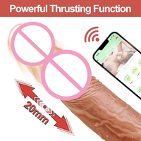Application de contrôle de la poussée godes en silicone liquide Vibrateurs Sex Toys pour femmes Masturbateurs Chauffage Vibrateur télescopique Jouets pour adultes