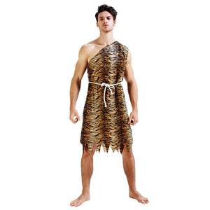 Costume d'Halloween d'<span class=keywords><strong>homme</strong></span> <span class=keywords><strong>des</strong></span> <span class=keywords><strong>cavernes</strong></span> unisexe pour adultes Costume aborigène primitif de la jungle pour couples - Product Image 2