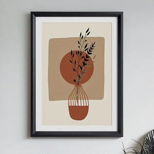 Cadre photo minimaliste en bois rectangulaire moyen 25-32 pouces pour impression d'art de nature morte, décoration intérieure, emballage individuel - Product Image 5