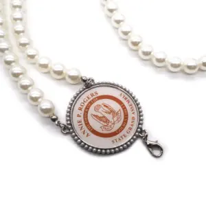 Custom Annie P rogers LANYARD Pearl Jewelry Handmade 1920 Zeta Phi Beta Pearl Lanyard