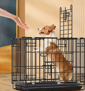 Jaula Comercial Apilable para Cría de Perros con Bandeja Frontal Extraíble para Granja de Mascotas, Jaula para Perros con Bandeja de Fácil Limpieza para Animales Pequeños - Product Image 5