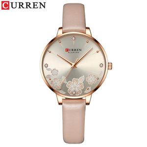 Montre personnalisée, faible MOQ, CURREN 9068, montre de loisirs ultra-fine pour femmes, minimaliste, imprimée, diamant d'eau, petit cadran, montre à bracelet - Product Image 5