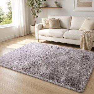 Tapis shaggy uni lavable fabriqué à la machine <span class=keywords><strong>Sayan</strong></span> Excellent Mouty II Dusty KUSUMI, ensemble de mini-tapis 130x190 1.5 Tatami Smoky Rose - Product Image 1