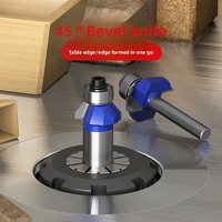 Fraise à chanfreiner Beili en carbure de tungstène à 45 degrés, queue de 1/4 po, pour bois massif, MDF, contreplaqué, chanfreinage d'angles