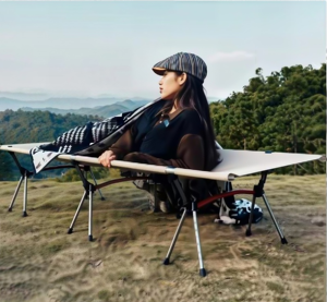 Lit de camping pliable en alliage d'aluminium ultraléger à hauteur réglable dans les deux sens, lit de couchage portable robuste pour la randonnée en plein air - Product Image 4