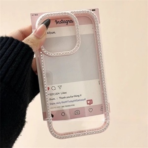 เคสใสประดับเพชรหรูหรา รุ่น Glitter Diamond Rhinestones Bling สำหรับ iPhone 16 Pro Max 15 13 12 11 14 Plus  ฝาหลังอะคริลิกใส - Product Image 1