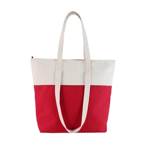 Bolsa de hombro reutilizable personalizada al por mayor de fábrica, con logo bordado e impreso en seda, color naranja vibrante, ideal para regalo. - Product Image 2