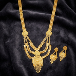 Collares largos de formación chapados en oro, regalo de joyería tradicional para ocasiones especiales para mujeres, cobre y latón chapado en oro laminado - Product Image 1