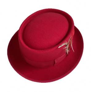 Sombreros Unisex R187 100% Lana con Logotipo Personalizado, Ala Corta, Ajustables, para las Cuatro Estaciones, para Hombres, Fiestas y Uso Casual - Product Image 4