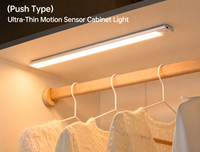 Éclairage de couloir et de chevet avec détecteur de présence humaine, bande LED moderne à détecteur de mouvement pour armoire de cuisine et placard