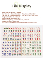 Ensemble de Mahjong américain en gros, 166 tuiles en acrylique nacré, étui rigide, jeu complet de Mahjong USA