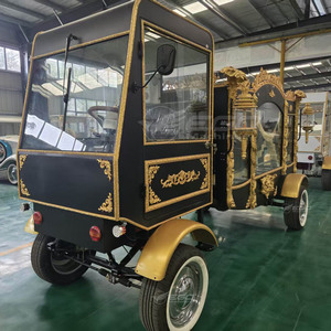 รถศพไฟฟ้าสีดำทอง ลดราคาพิเศษ/รถศพสไตล์เรโทร/บริการขนส่งพิเศษสำหรับงานศพจากโรงงานโดยตรง - Product Image 4
