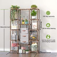 62.2 "grand bois intérieur/extérieur support de plante étagères suspendues étagère à fleurs à plusieurs niveaux pour plusieurs plantes grand support de jardinière