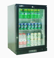 Haute qualité dessus de table porte en verre chambre d'hôtel mini bar réfrigérateur congélateur avec serrure