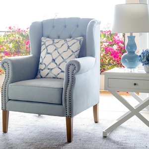 Modern Design Wooden Chesterfield Wingback High Back Accent Sofa <strong>Chair</strong> for Living Room Dining for Home or Villa Leisure Style - Product Image 3