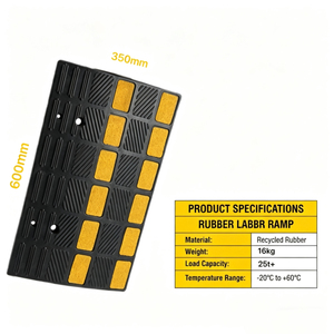 Rampe <span class=keywords><strong>de</strong></span> <span class=keywords><strong>chargement</strong></span> en caoutchouc recyclable neuve <span class=keywords><strong>de</strong></span> 65 * 35 cm, rampe en caoutchouc robuste, adaptée aux marches <span class=keywords><strong>de</strong></span> <span class=keywords><strong>voiture</strong></span> et aux seuils <span class=keywords><strong>de</strong></span> parking - Product Image 5