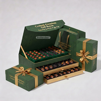 Caja de Regalo Premium para Baklava con Estampado Dorado a Mano, Caja de Regalo Personalizada para Baklava con Logotipo Personalizado