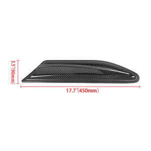 CRASTP Embellecedor de Alerón Lateral para Coche, Patrón de Fibra de Carbono Negro, Adhesivo Universal, Calcomanías Laterales de Puerta de ABS - Product Image 4