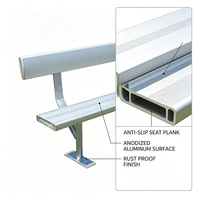 Banc en aluminium robuste, résistant à l'eau, protection UV, respectueux de l'environnement, faible entretien, pour une utilisation en extérieur et en intérieur