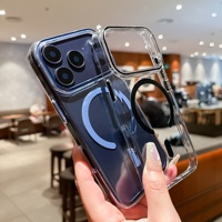 Coque de téléphone magnétique transparente personnalisée OEM ODM pour iPhone 17 16 15 Pro Max, en PC anti-jaunissement, protection mobile