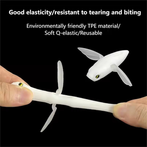 Aotuo Leurre souple flottant réaliste de 6,5 g, type poisson volant bionique avec ailes, pour la pêche au bar et au poisson-serpent en eau douce – Meilleure vente - Product Image 3