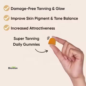 Gomitas Bronceadoras Diarias para Mujeres con Suplemento Vitamínico, Betacaroteno, Licopeno y Astaxantina, Gomitas Bronceadoras sin Sol - Product Image 5