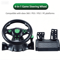 Volante de Carreras con Cable ABS para PS2 y PC
