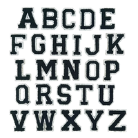 Nouveaux Patchs Lettres Brodés Thermocollants en Chenille Scintillante Violet Argenté 6,5 cm, Écologiques, en Tissu Non-Tissé 3D pour Chapeaux