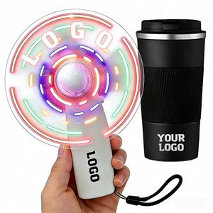 Ventilateur électrique portable à affichage LED, mini, avec logo personnalisé, idéal pour événements promotionnels, cadeaux d'entreprise, vente en gros - Product Image 1