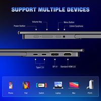 Tragbarer Monitor für Laptop 18,5 Zoll 120Hz 2K QHD IPS Externer Bildschirm 100% sRGB Display mit Klappständer