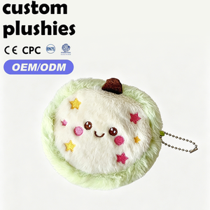 Monedero de Peluche Suave Personalizado OEM con Diseño de Manzana, Bolsa Pequeña con Cremallera y Sonrisa de Fruta, Regalo de Cumpleaños para Amigos - Product Image 2