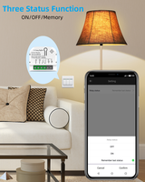 1/2/3 Gang 10A DIY Tuya Wifi Zigbee Smart Wall Light Module de commutateur de télécommande Relais Home Automotion Google Alexa Voice