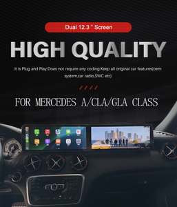 <span class=keywords><strong>Autoradio</strong></span> Android KANOR pour <span class=keywords><strong>Mercedes</strong></span> Benz classe W176 CLA <span class=keywords><strong>GLA</strong></span> lecteur multimédia 12.3 pouces double écran stéréo GPS Navi - Product Image 5