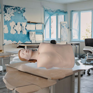 Boneka pengajaran medis setengah badan Model pelatihan medis Cpr maneken maneken maneken maneken setengah badan Model pelatihan CPR pria - Product Image 6