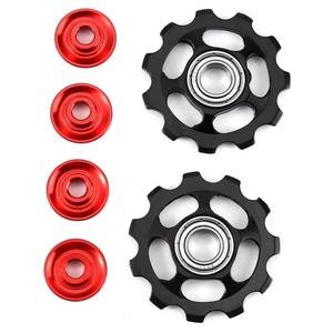 Poulies de dérailleur CNC 11 dents avec roulement en métal anodisé, pièces de dérailleur arrière de vélo, rouge, durables - Product Image 2