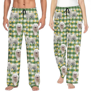 Estilo Europeo Americano transfronterizo para <span class=keywords><strong>Amazon</strong></span> 3D Digital impreso Casual pantalones de <span class=keywords><strong>pijama</strong></span> sueltos pantalones de tiro medio de punto - Product Image 6
