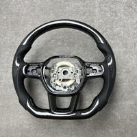 Volant en fibre de carbone forgée de haute qualité pour Civic, Accord, CR-V, HR-V, City – Série complète, assemblage sport personnalisé, poignée en cuir, 3 points de fixation