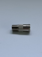 Conector Coaxial Hembra a Macho de Aleación de Zinc, Adaptador de Antena de TV CATV de 75 Ohmios, Conexión Rápida, Niquelado