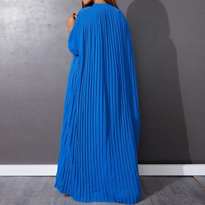 Nuovi Arrivi Abbigliamento Donna <span class=keywords><strong>Taglie</strong></span> Forti, Abiti Camicia Eleganti e Alla Moda, Vestito Casual Ampio con Pieghe Pressate - Product Image 6