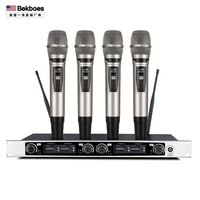 Pabrik Bekboes S-2400 Menjual Langsung Mikrofon Genggam Profesional UHF 200 Frekuensi FM 4 Kanal