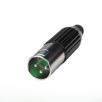 Connecteur XLR mâle 3 broches avec filetage interne pour câble audio de microphone, idéal pour table de mixage, enceinte, scène et studio
