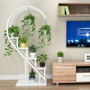 <span class=keywords><strong>Porte</strong></span>-plantes en métal multicouche, étagère à plantes en fer forgé, support à fleurs en forme de cœur - Product Image 4