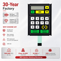 Placa frontal gráfica inalámbrica personalizada con botones de membrana para dispensador de combustible, superposición de botón pulsador, resistente, conductiva, con cable.