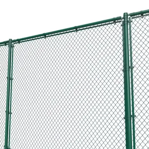 Gate Green Vinyl Coated Chain Link Fence Cyclone Fence Gate